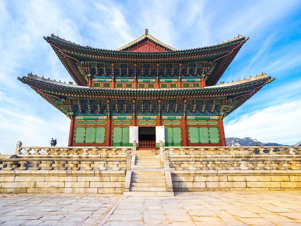 Imagem do Palácio Gyeongbokgung representando o turismo na coreia do sul