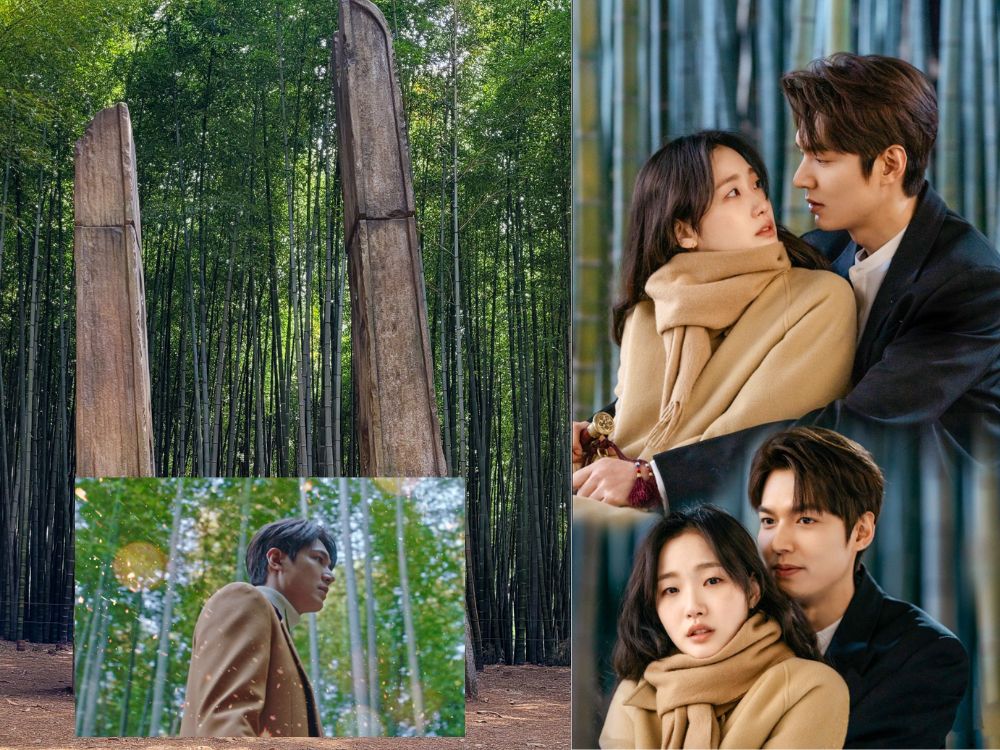 Imagem do dorama "O Rei Eterno" na Floresta de Ahopsan representando locais de doramas na Coreia.