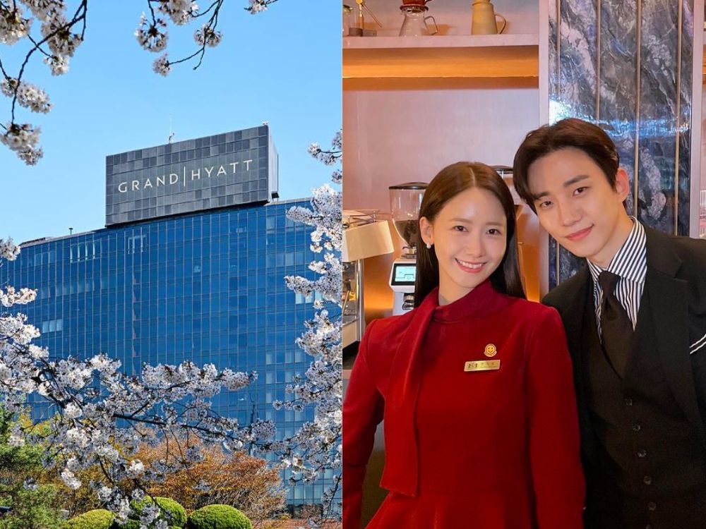 Imagem do dorama "Sorriso Real" mostrando o King Hotel representando lugares de doramas na Coreia